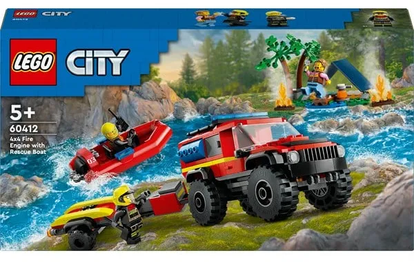 LEGO City 60412 Terrängbrandbil med räddningsbåt